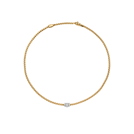 FOPE - COLLEZIONE EKA - COLLANA CON DIAMANTI INCASTONATI A ROMBO