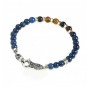 GERBA - COLLEZIONE MOSCH - BRACCIALE CON GANCIO , SODALITE E OCCHIO DI TIGRE