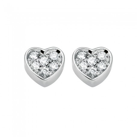 SALVINI - BE HAPPY - Orecchini brill.cuore 9kt
