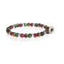 GERBA - COLLEZIONE LAB - BRACCIALE IN ARGENTO 925, OCCHIO DI TIGRE, OCCHIO DI TIGRE VERDE E AGATA ROSSA