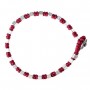GERBA - BRACCIALE REALIZZATO A MANO CON FILO POLIESTERE ROSSO CERATO E ARGENTO