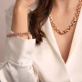 BRONZALLURE - BRACCIALE CATENA ROLO E RONDELLE PAVE' IN CUBIC ZIRCONIA