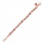 BRONZALLURE - BRACCIALE CATENA ROLO E RONDELLE PAVE' IN CUBIC ZIRCONIA