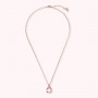BRONZALLURE - COLLANA CATENA ROLO CON PRISMA GEM QUADRATA E PAVE'