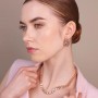 BRONZALLURE - ORECCHINI A CERCHIO CATENA GRUMETTA LUCIDA