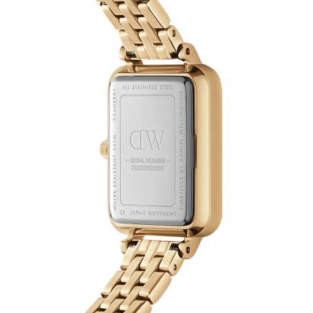 DANIEL WELLINGTON - OROLOGIO QUADRO 5-LINK EVERGOLD
