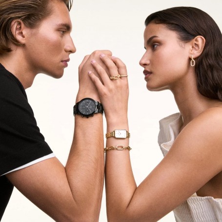 DANIEL WELLINGTON - OROLOGIO QUADRO 5-LINK EVERGOLD