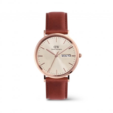 DANIEL WELLINGTON - OROLOGIO CLASSIC DAY DISPLAY ST MAWES ROSE GOLD CHAMPAGNE - 40MM