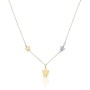 ROBERTO GIANNOTTI - COLLANA YOUNG CON PENDENTE ANGELO IN ORO GIALLO E STELLA