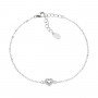 AMEN - BRACCIALE DUE CUORI CON ZIRCONI BIANCHI