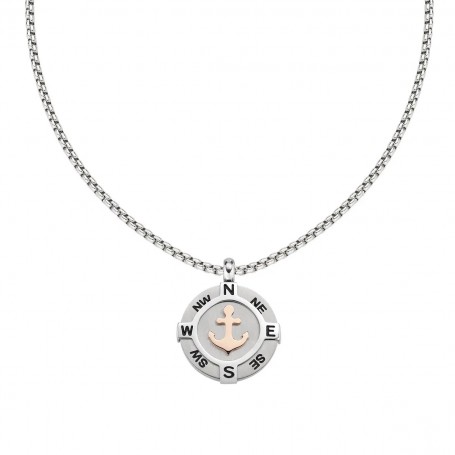AMEN - COLLANA ANCORA ROSE' IN ACCIAIO