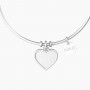 KIDULT - COLLEZIONE CUORE - BRACCIALE RIGIDO CON CIONDOLO E FRASE "TI VOGLIO BENE"