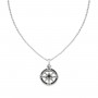 AMEN - COLLANA ROSA DEI VENTI IN ACCIAIO E SMALTO