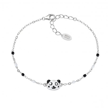 AMEN - BRACCIALE JUNIOR CON PANDA IN ARGENTO E SMALTO