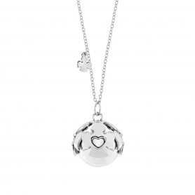 AMEN - COLLANA CHIAMA ANGELI IN ACCIAIO RODIATO