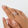 AMEN - ANELLO LADY REGOLABILE CON MORGANITE TAGLIO RADIANT