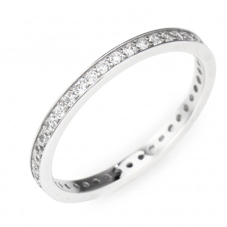 AMEN - ANELLO IN AG925 E ZIRCONI BIANCHI
