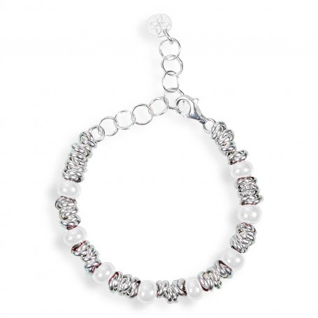 GERBA BABY BOND BRACCIALE - BIANCO, ARGENTO