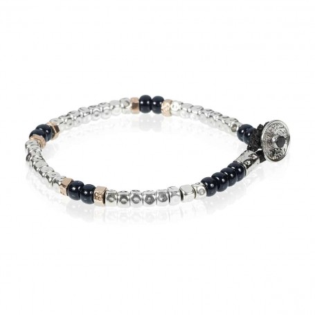 GERBA BRACCIALE - ARGENTO, NERO