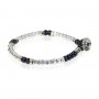 GERBA BRACCIALE - ARGENTO, NERO