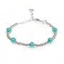 GERBA - COLLEZIONE BABY SILVER - BRACCIALE IN ARGENTO 925, PIETRE IN CERAMICA CELESTE