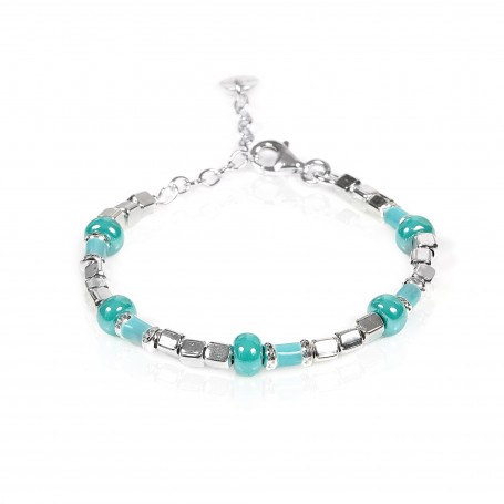 GERBA - COLLEZIONE BABY SILVER - BRACCIALE IN ARGENTO 925, PIETRE IN CERAMICA TURCHESE