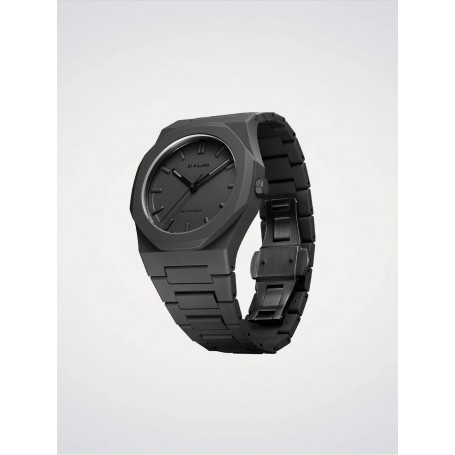 D1 MILANO - OROLOGIO IN POLICARBONATO MONOCROMATO NERO - 40,5MM