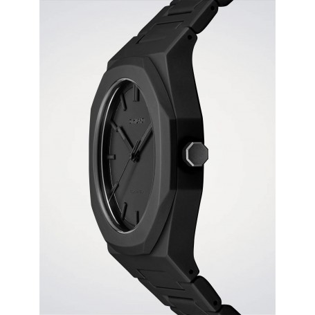 D1 MILANO - OROLOGIO IN POLICARBONATO MONOCROMATO NERO - 40,5MM
