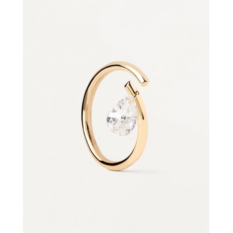 PDPAOLA - ANELLO SOLITARIO AQUA
