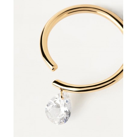 PDPAOLA - ANELLO SOLITARIO AQUA