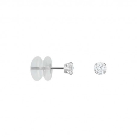 STROILI - ORECCHINI LOBO PUNTO LUCE BON TON ORO BIANCO CUBIC ZIRCONIA