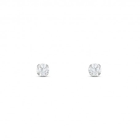 STROILI - ORECCHINI LOBO PUNTO LUCE BON TON ORO BIANCO CUBIC ZIRCONIA