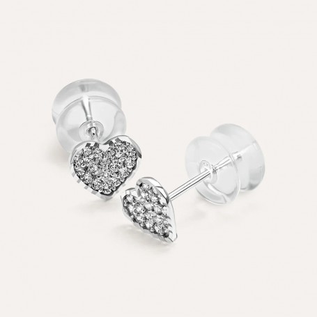 STROILI - ORECCHINI LOBO BON TON ORO BIANCO CUBIC ZIRCONIA