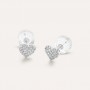 STROILI - ORECCHINI LOBO BON TON ORO BIANCO CUBIC ZIRCONIA