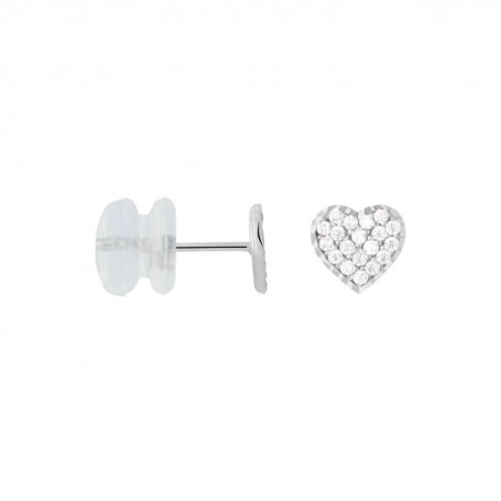 STROILI - ORECCHINI LOBO BON TON ORO BIANCO CUBIC ZIRCONIA