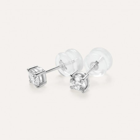 STROILI - ORECCHINI LOBO PUNTO LUCE CLAIRE ORO BIANCO CUBIC ZIRCONIA