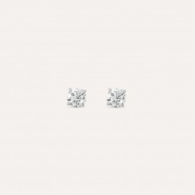 STROILI - ORECCHINI LOBO PUNTO LUCE CLAIRE ORO BIANCO CUBIC ZIRCONIA