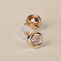 STROILI - ORECCHINI LOBO PUNTO LUCE BON TON ORO GIALLO CUBIC ZIRCONIA