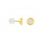 STROILI - ORECCHINI LOBO PUNTO LUCE BON TON ORO GIALLO CUBIC ZIRCONIA