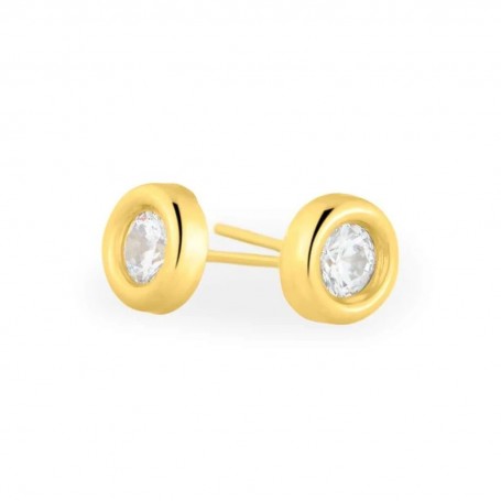STROILI - ORECCHINI LOBO PUNTO LUCE BON TON ORO GIALLO CUBIC ZIRCONIA