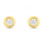 STROILI - ORECCHINI LOBO PUNTO LUCE BON TON ORO GIALLO CUBIC ZIRCONIA
