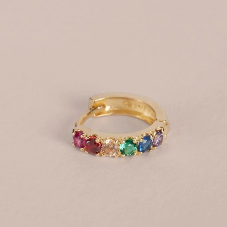 STROILI - ORECCHINI A CERCHIO TOUJOURS ORO GIALLO CUBIC ZIRCONIA