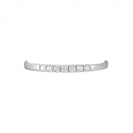 STROILI - ANELLO RIVIERE CLAIRE ORO BIANCO CUBIC ZIRCONIA