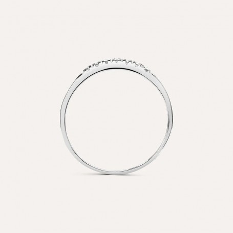 STROILI - ANELLO RIVIERE CLAIRE ORO BIANCO CUBIC ZIRCONIA