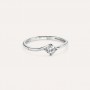 STROILI - ANELLO SOLITARIO CLAIRE ORO BIANCO CUBIC ZIRCONIA