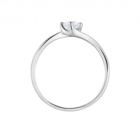 STROILI - ANELLO SOLITARIO CLAIRE ORO BIANCO CUBIC ZIRCONIA