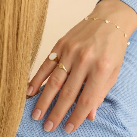STROILI - BRACCIALE BEVERLY ORO GIALLO MADREPERLA