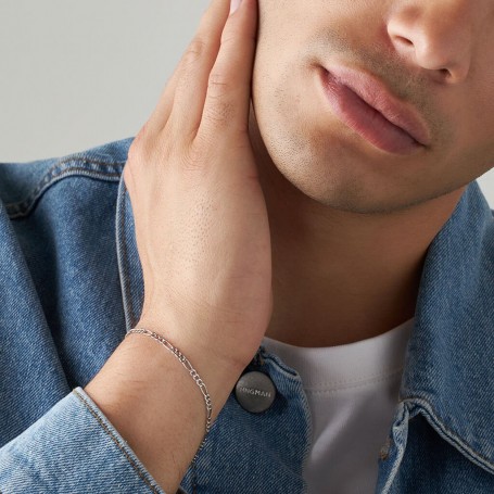 STROILI - BRACCIALE CATENA L'HOMME OR ORO BIANCO