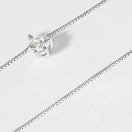 STROILI - COLLANA PUNTO LUCE CLAIRE ORO BIANCO CUBIC ZIRCONIA