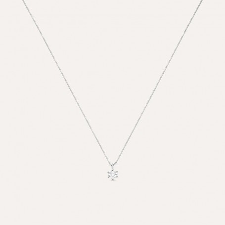 STROILI - COLLANA PUNTO LUCE CLAIRE ORO BIANCO CUBIC ZIRCONIA